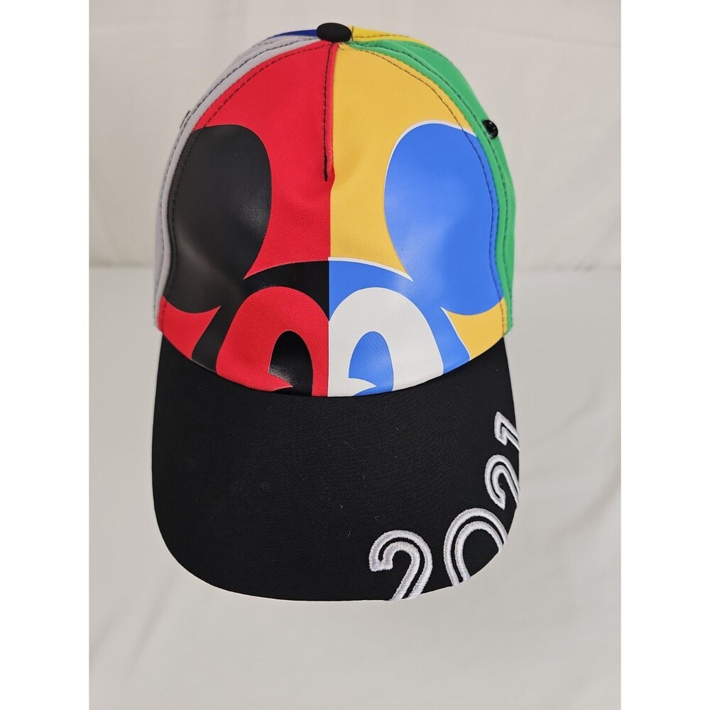 Disney Parks Mickey Mouse 2021 Youth Colorful Adjustable Baseball Hat Cap